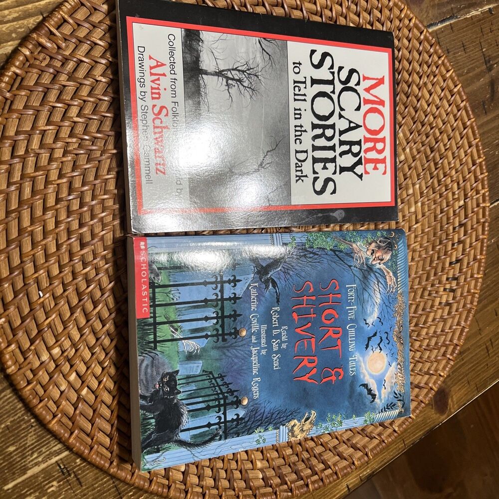 Lot of 2 Scary Story Books – Scary Stories to Tell in the Dark, Short & Shivery